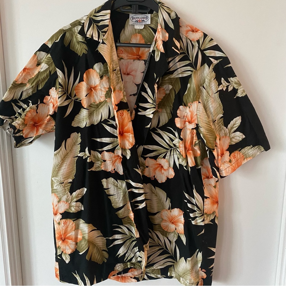 Men's Black Floral Shirt